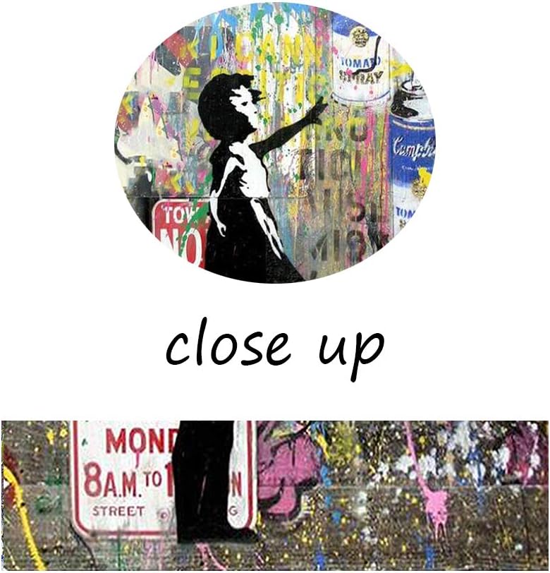 Stunning Banksy Girl and Balloon Canvas Art - Contemporary Graffiti Print for Stylish Home Decor - Ready to Hang 24x36 Inches